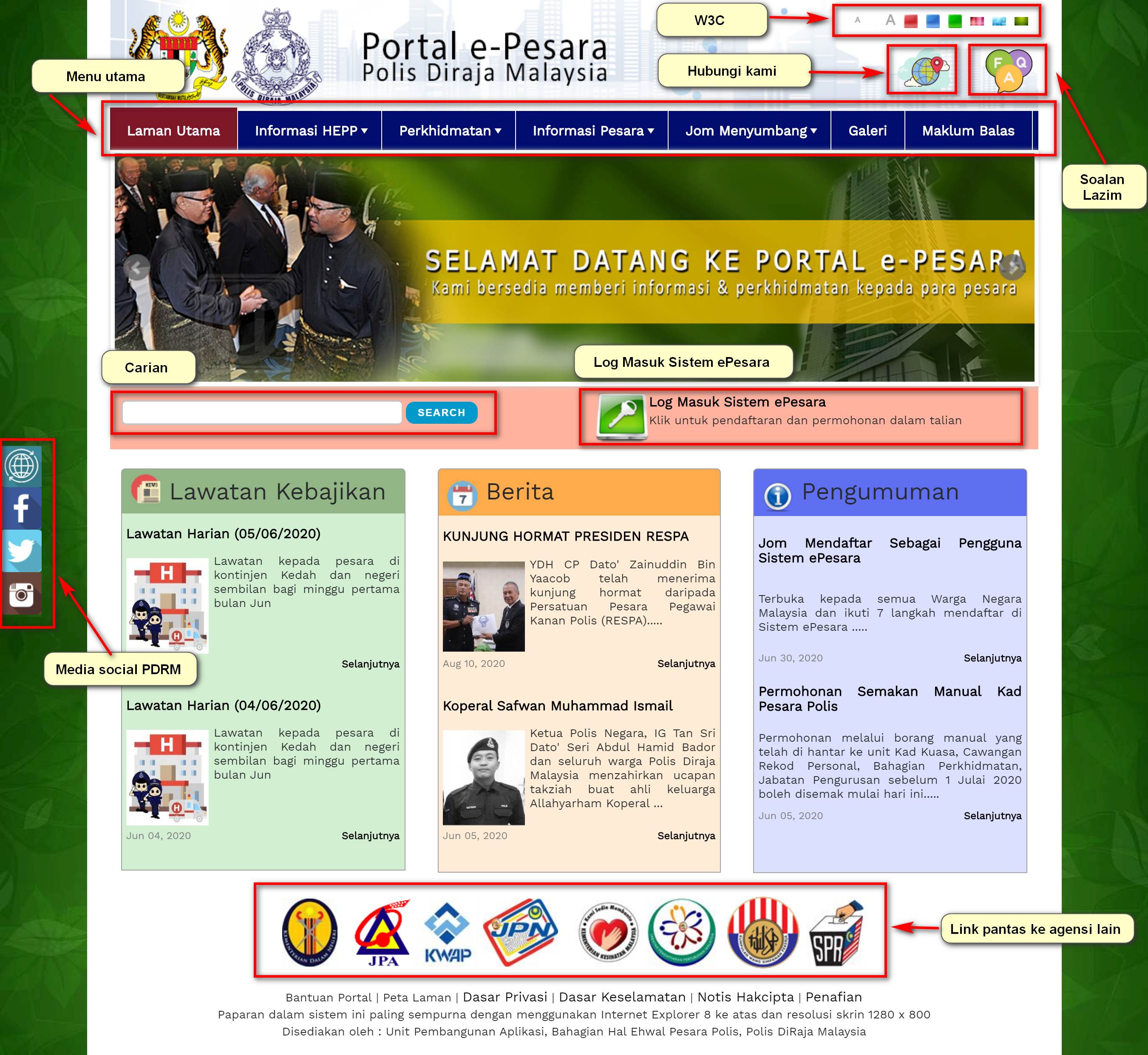 Portal ePesara Bantuan Portal